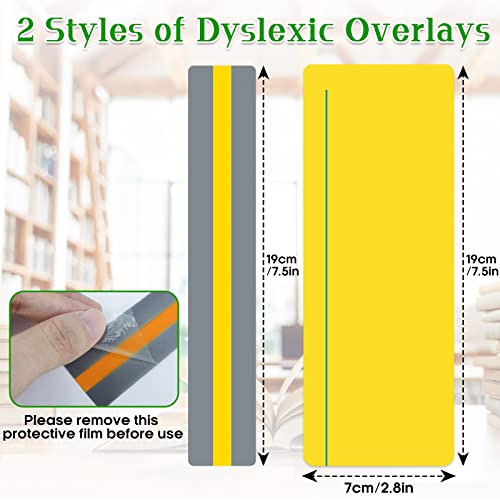 16 Stück Legasthenie-Überlagerungslineal lesehilfe, Multicolor Leselineal Dyslexia Lesemarkierungsstreifen visuelles Stress geführtes Lesen Highlight Strips Overlay Lesen für Legasthenie, ADHS