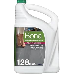 Bona Multi-Surface Floor Cleaner Refill – 128 fl oz – Unscented – Refill for Bona Spray Mops and Spray Bottles – Residue-Free Floor Cleaning Solution for Stone, Tile, Laminate, and Vinyl Floors