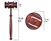 MoonShield Cherry Wood Gavel and Round Shaped Sound Block - 10 inc - Gloss Finish Gavel and Round Sound Block - Handcrafted Perfect