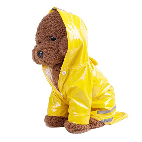 Imperméable chien XL rose UKKO veste à capuche étanche pour chiot et chat