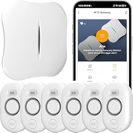 WiFi Water Leak Detector for Home with App Alert, 2.4Ghz Gateway + 6 Sensor