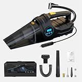 ZRDtqFzxS Auto Reifen Inflator Staubsauger Dual-Use Tragbare Wired Luft Kompressor Handheld Auto Innen Staubsaugen 12V Luftpumpe(4-in-1 VacuumCleaner)