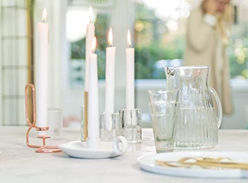 "Bolsius 103400335502 Tapered Candle, 10", White (Pack of 100)"