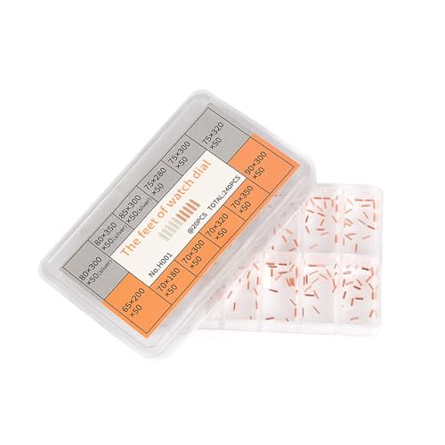 CHICHIYANG Lot de 240 pieds de cadran de montre en cuivre, 12 tailles, kit d'assemblage de cadran d'horloger – vue 4