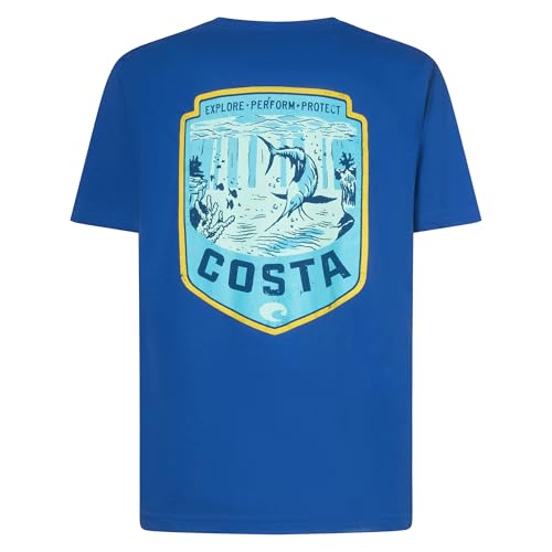 Costa Del Mar Mens Open Water Crest T-Shirt, Royal Blue, XX-Large by Costa Del Mar - Used condition - Image 2