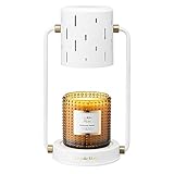LA JOLIE MUSE Candle Warmer Lamp with Timer, Dimmable, Electric Candle Melter, Compatible with Small & Large Candles, 2 Bulbs Included