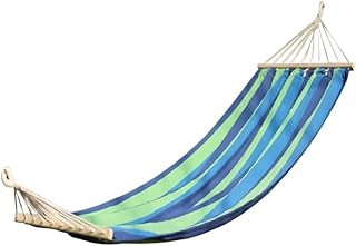 Outdoor Camping Hammock, Cotton Anti-tip Hammock, Single Leisure Swing, Breathable Mesh Hammock, Courtyard Camping Sleeping Hammock (Blue)
