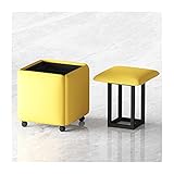  GDMING 5 En 1 Otomano De Anidación Taburete De Banco Cuadrado Apilable, Cubo PU Combinación Silla del Asiento del Sofá, Taburete para Pies con Ruedas por Sala De Estar Restaurante Comida Jardín