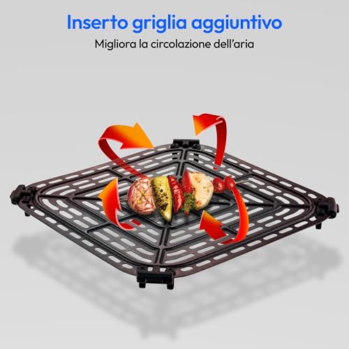 Medion Friggitrice Ad Aria P10 Xl Duo (6,8L, 2150 Watt, Due Elementi Riscaldanti In Acciaio Inox, 9 Programmi Di Cottura, Pannello Operativo Touch, Indicatore Led) Noir - 5