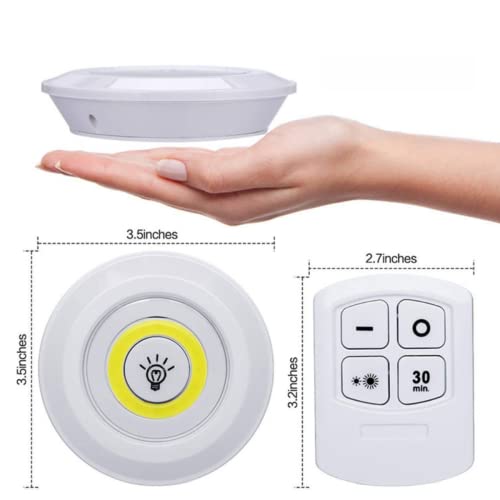 Kit 3x Lâmpadas Luminária Led Spot Sem Fio Controle Remot