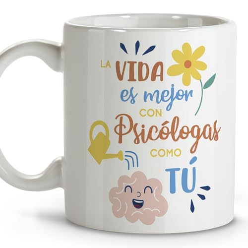 LolaPix Tazza da psicologo. Tazze originali da regalare. Regali per psicologi. Tazze personalizzate. Tazza in ceramica da 330 ml.