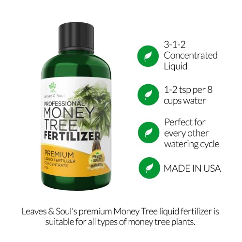 Professional Liquid Money Tree Fertilizer | 3-1-2 Concentrate For Plants And Flowers | Multi-Purpose Blend & Gardening Supplies | 8 Oz Bottle #TOP1
