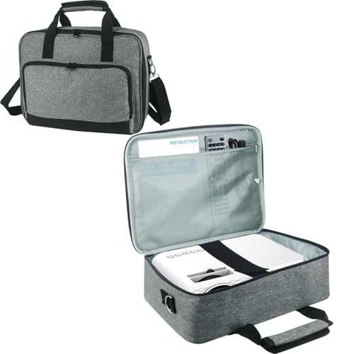 Kapimo �v���W�F�N�^�[�P�[�X �|�[�^�u���X�g���[�W�g���x���P�[�X �m�[�g�p�\�R���R���p�[�g�����g&���߉\�ȃV�����_�[�X�g���b�v�t�� �~�j�v���W�F�N�^�[�ƃA�N�Z�T���[�p (�O���[) [���s�A���i]