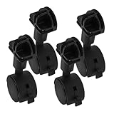 PAMINGONO 4 Stück Teiliges Babywagen Ersatzräder aus Robustem Eisen kunststoff Schwenkbare Schwarze Möbelrollen mit Bremse Kompatibel mit Kinderwagen Stuhl Schrank und Schreibtischstuhl