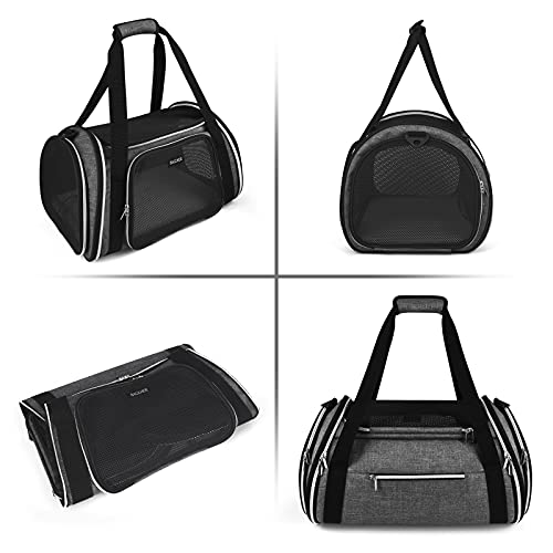 Baglher Pet Travel Carrier, Airline Approved Cat Carriers, Dog Carrier,Suitable For Small And Medium-Sized Cats And Dogs Pet Soft Carrier, Suitable For Travel, Hiking, And Outdoor Use. Grey #TOP2