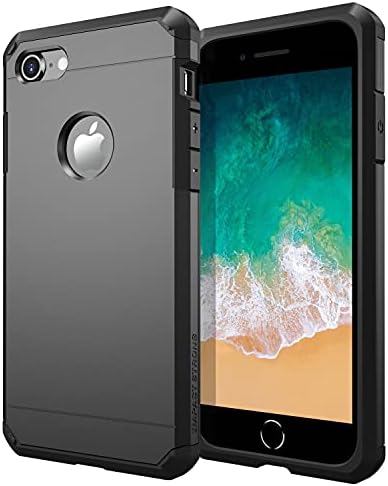 ImpactStrong iPhone 7/8 Case, Heavy Duty Dual Layer Protection Cover Heavy Duty Case for Apple iPhone 7/8 (Gun Black)