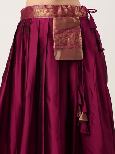 Kartutva south Indian style half saree lehenga choli for women stitched lehenga & stitched blouse with dupatta