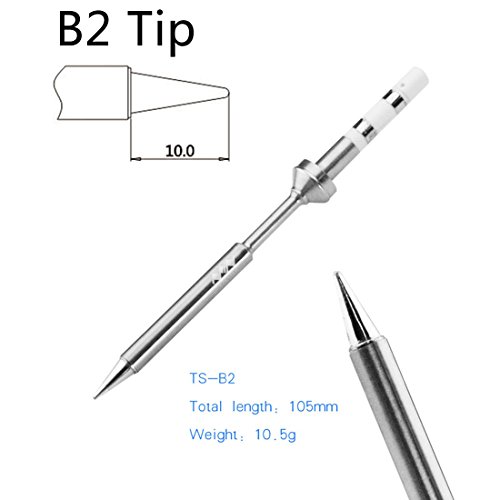 UY CHAN (2 Tips) Original TS100 Digital OLED Programmable Pocket-size Portable Soldering Iron Station Kit DC 5525 Embedded Interface Acceleration Sensors STM32 Chip (with B2 Tip + BC2 Tip)