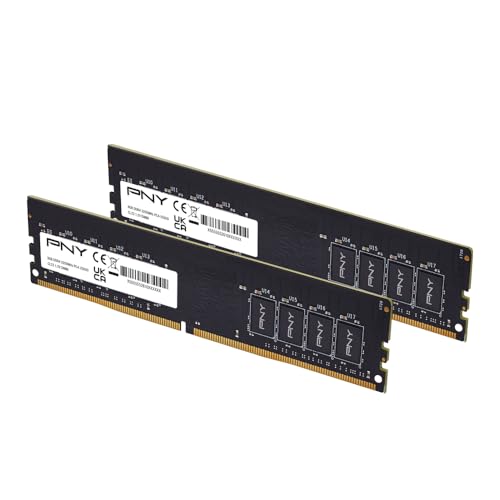 Image of PNY Performance 16GB (2x8GB) DDR4 RAM 3200MHz (PC4-25600) - CL22, 1.2V - Compatible with 3000MHz, 2933MHz, 2900MHz, 2666MHz, 2400MHz, 2133MHz - Desktop Memory Kit - MD16GK2D43200-TB