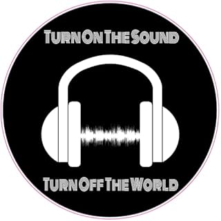 U.S. Custom Stickers Turn On The Sound Headphone Sticker 3 Inch