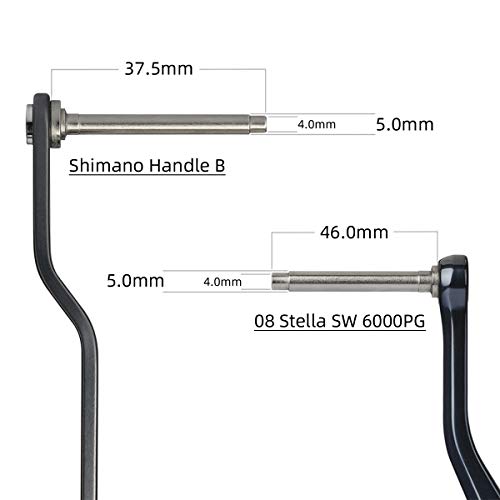 Gomexus B Knob für Hecht, Aluminium Kurbelknauf Angelrolle Passend für Shimano Stradic FK Stella SW-C Saragosa SW… – Bild 4