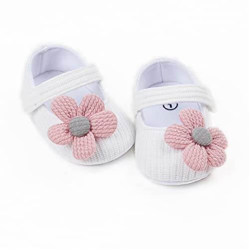 Sekantrol Infant Baby Girls Princess Mary Jane Flats Shoes,Toddler Soft Sole Wedding Dress First Walker Non-Slip Bowknot Pre-Walkers Shoes For 0-18 Months (A01 White, Infant, 0_Months, Age_Range, Us_Footwear_Size_System, 6_Months, Medium) #TOP3