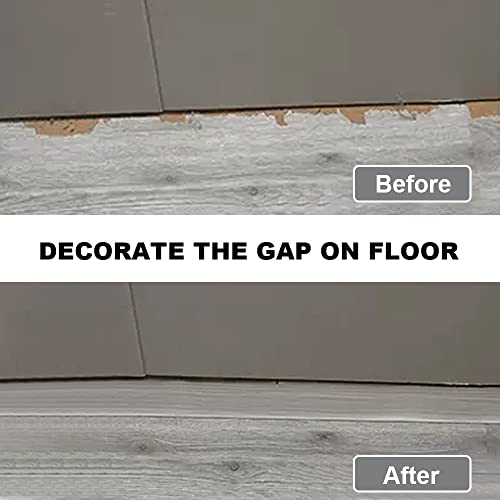 10Ft Floor Transition Strip,Floor Cover Strips Self Adhesive Flooring Transitions Laminate,2"Wide Vinyl Floor Flat Edge Trim Strip For Threshold Strip,Wood Grain Design(Grey, 5Cm, 10Ft) #TOP5