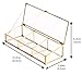 Golden Vintage Glass Lidded Box Clear Glass & Brass Metal Storage Jewelry and Cosmetic Makeup Organizer with Lid Beauty Display, Rectangle with 3 Compartment