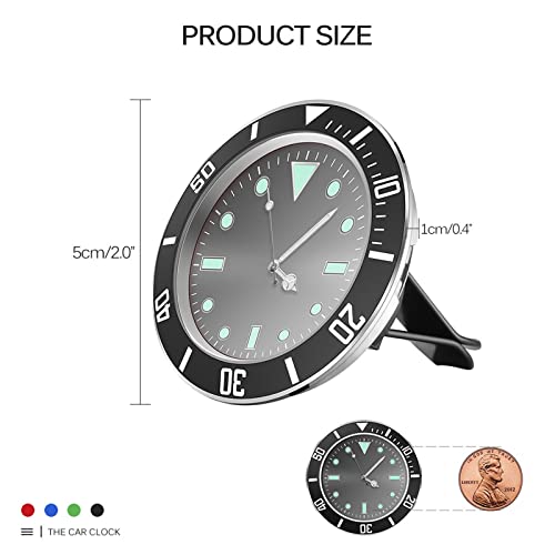 Sunsbell Car Clock Car Air Vent Quartz Clock Auto Interior Mini Vehicle Dashboard Clock 1.9 Inch Luminous Small Clock #TOP6