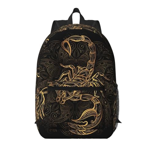 Sac à dos de voyage 43,2 cm avec grande poche zippée et motif scorpion