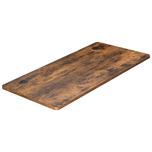 SONGMICS Tischplatte für elektrischen Schreibtisch, Schreibtischplatte mit glatten Kanten, MDF, 60 x 120 x 1,8 cm, vintagebraun LDB001B01