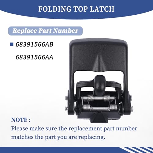 Image of 68391566AB Folding Top Latch Compatible with Jeep Wrangler JL 2018-2024 / Gladiator 2020-2024 Replace 68391566AA