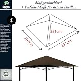 freigarten.de zapasowy dach do altany, kolor piaskowy antyczny, wodoszczelny materiał do altany, 3 x 3 m, miękki Panama PVC 370 g/m², dodatkowo mocny model 3, kolor brązowy