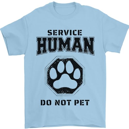 Funny Dog Service T-shirt pour homme 100 % coton avec inscription « Human Do Not Pet », bleu marine, M – vue 7