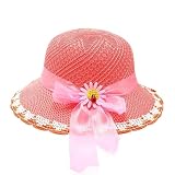 Sonnenhut für – atmungsaktiver - Strandhut mit breiter Krempe ideal für Outdoor-Aktivitäten Reisen Spiel im Freien#a (Watermelon Red, One Size)