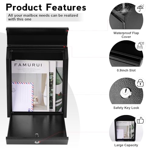 Kyodoled P0297 Wall Mount Mailbox For Outside thumb #2