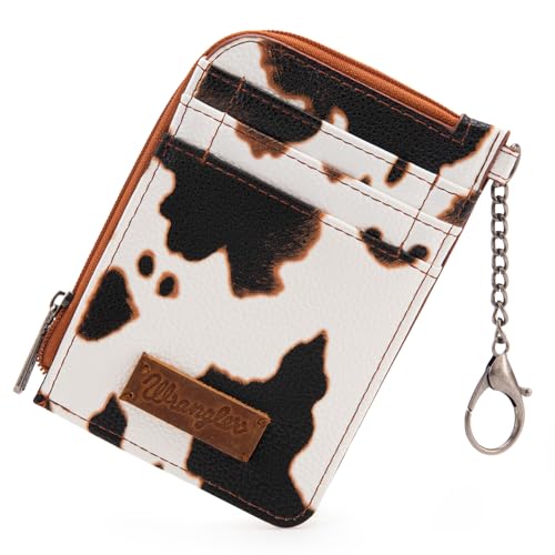 Image of Montana West Wrangler Cow Print Wallets for Women Boho Western Card Holder WG133-W005BR