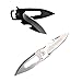 XOPRO Stainless Steel Non-Serrating Folding Knife Keychain, Pack of 1  - Silver