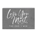 Simply Said, INC Small Talk Rectangles, Love You Most. There. I Win- 3.5"x5.25" Rustic Distressed Wo