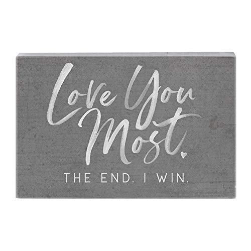 Simply Said, Inc Small Talk Rectangles, Love You Most. There. I Win- 3.5"X5.25" Rustic Distressed Wood Sign Str1508 #TOP12