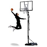 [リーディングエッジ] バスケットゴール Bリーガー推奨 高さ6段階調節 ミニバス対応 一般公式試合対応 家庭用 移動可 ボード幅広 LE-BS305DX