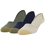 Gold Toe Men's Penny Invisible Socks, 3-Pairs, Khaki/Blue, Large