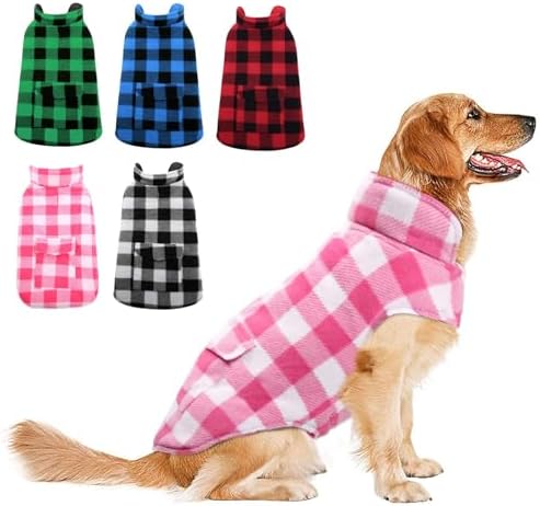 ASENKU Hundemantel Winter M – Wasserdicht Hundejacke für mittelgroße Hunde | Warm gefüttert, Klettverschluss, Tasche, Doppelseitig. Wintermantel Ideal für French Bulldog, Dackel, B