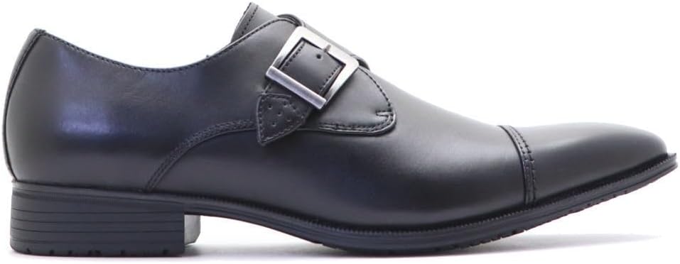 [ヒロコ コシノ オム] 本革 ビジネスシューズ 1003-モンク-ブラック 26.5cm 微調整可能★新作・2026年★人気★