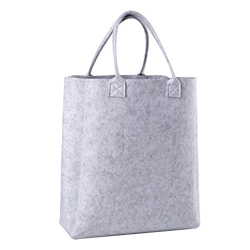 New Fashion Felt Shopper, Gray Bag, Felt Handbag, Shopping Bag Gray,Tote Bag (Grey)
