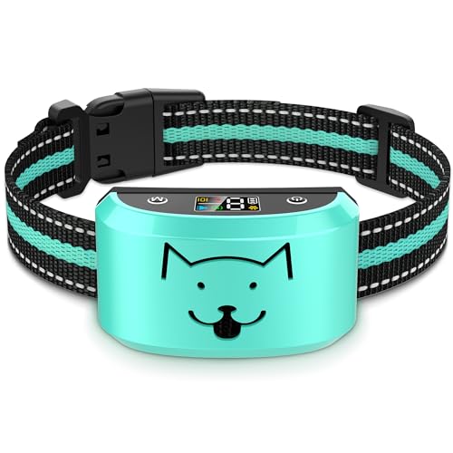Dog Bark Collar，BXQ Bark Collar for Large Dog with 4 Training Modes and 8 Sensitivity, Rechargeable Humane Barking Collar with 8 Levels for Vibration&Shock, Waterproof Anti Bark Collars for Dogs