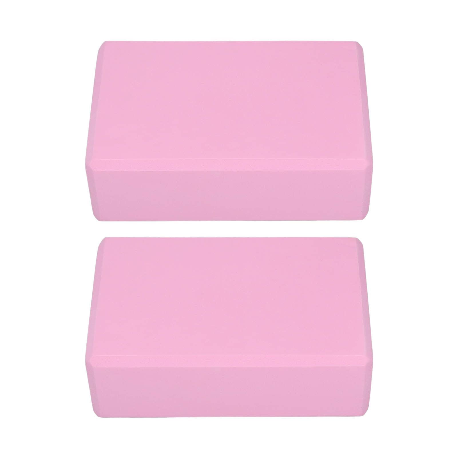 Pink Yoga Block, Foam 2 Pack Foam Travel Yoga Pilates Blocks Stability Non-slip Blocks for Meditation Pilates YogaOther Postpartum Care