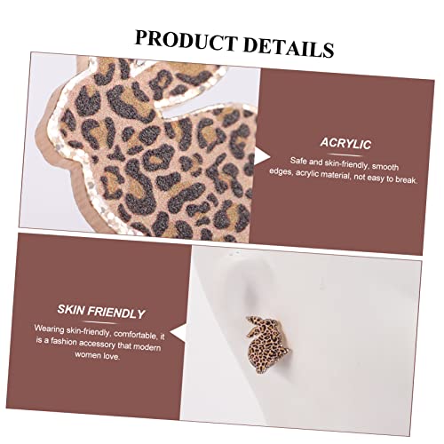 Boucles d'oreilles lapin motif léopard légères et confortables - 4