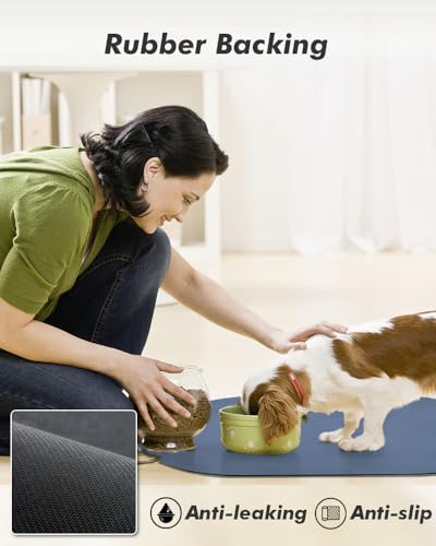 Absorbent Dog Food Mat-Dog Cat Mat for Food and Water Bowl, Quick Dry Pet Food Mat, No Stains Pet Feeding Pad, Cat Accessories Pet Supplies-Water Bowl Mat for Messy Drinkers — view 5