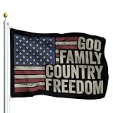 God Family Country Freedom Flag For Room